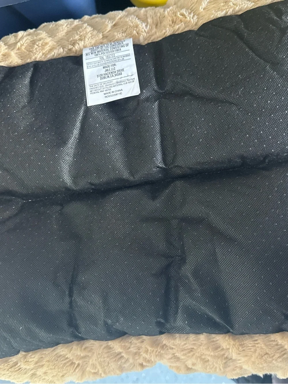 Plush Small Pet Bed in Tan - Cozy